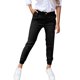 thumbnail image 1 of Pantalones deportivos informales de mujer de cintura alta y color liso con bolsillo - Leggings cortos, cintura elástica, para todas las estaciones - S-XXL, 1 of 6