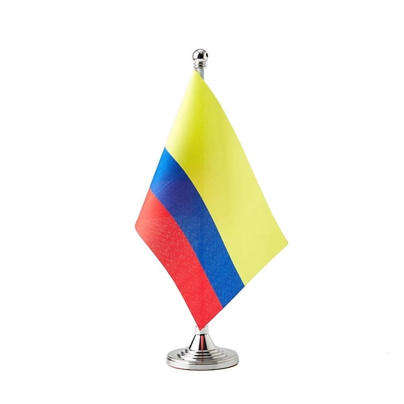 Colombia Flag Colombian Flags, Small Mini Colombian Desk Flag, Used for Table Office Classroom Home Patriotic Events Decorations