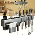 thumbnail image 6 of Stainless Steel Kitchen Wall Organizer – Multi-Function Utensil Rack with Holders & Hooks for Spatulas, Knives & Flatware Space-Saving Countertop Storage, 6 of 7