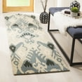 thumbnail image 3 of SAFAVIEH Ikat IKT216B Handmade Beige / Slate Rug, 3 of 10