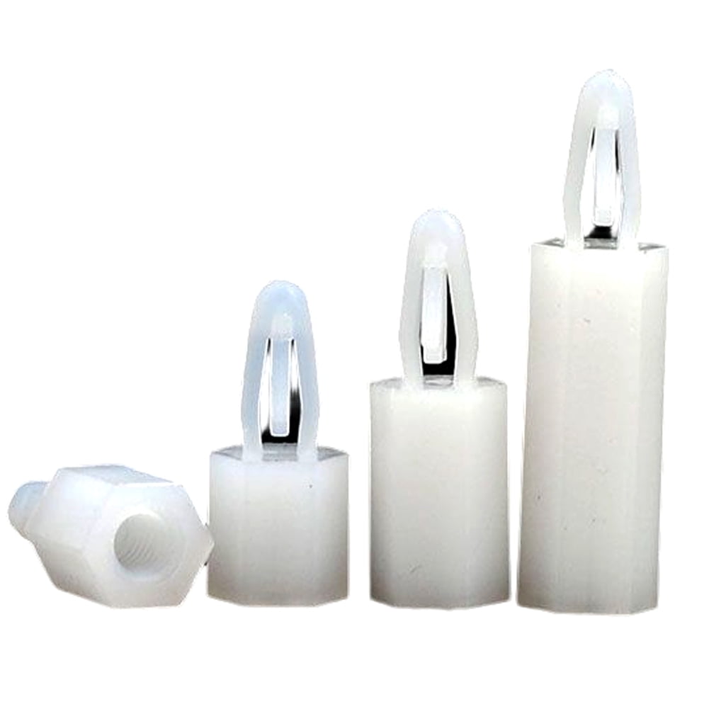 100pcs Button-type hexagonalnylon spacer column M4x9mm
