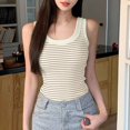 thumbnail image 2 of HADST Tank Tops for Women Cozy Slim Breathable Sleeveless Striped Summer Casual Camisole, 2 of 9
