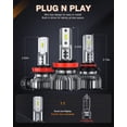 thumbnail image 3 of Nilight 9005 H11 LED Headlight Bulbs H11/H8/H16 LED Fog Light Combo 350% Brighter Mini Size Headlights and fog lights LED kit 6000k Cool White Plug and Play 6-Pack, 3 of 8