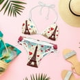 thumbnail image 6 of Eiffel Tower Valentine's Day Swim Suit Bikini Set with Detachable Sponge & Adjustable Strap, Two-Pack - Ideal for Beach & Pool Parties!, 6 of 6