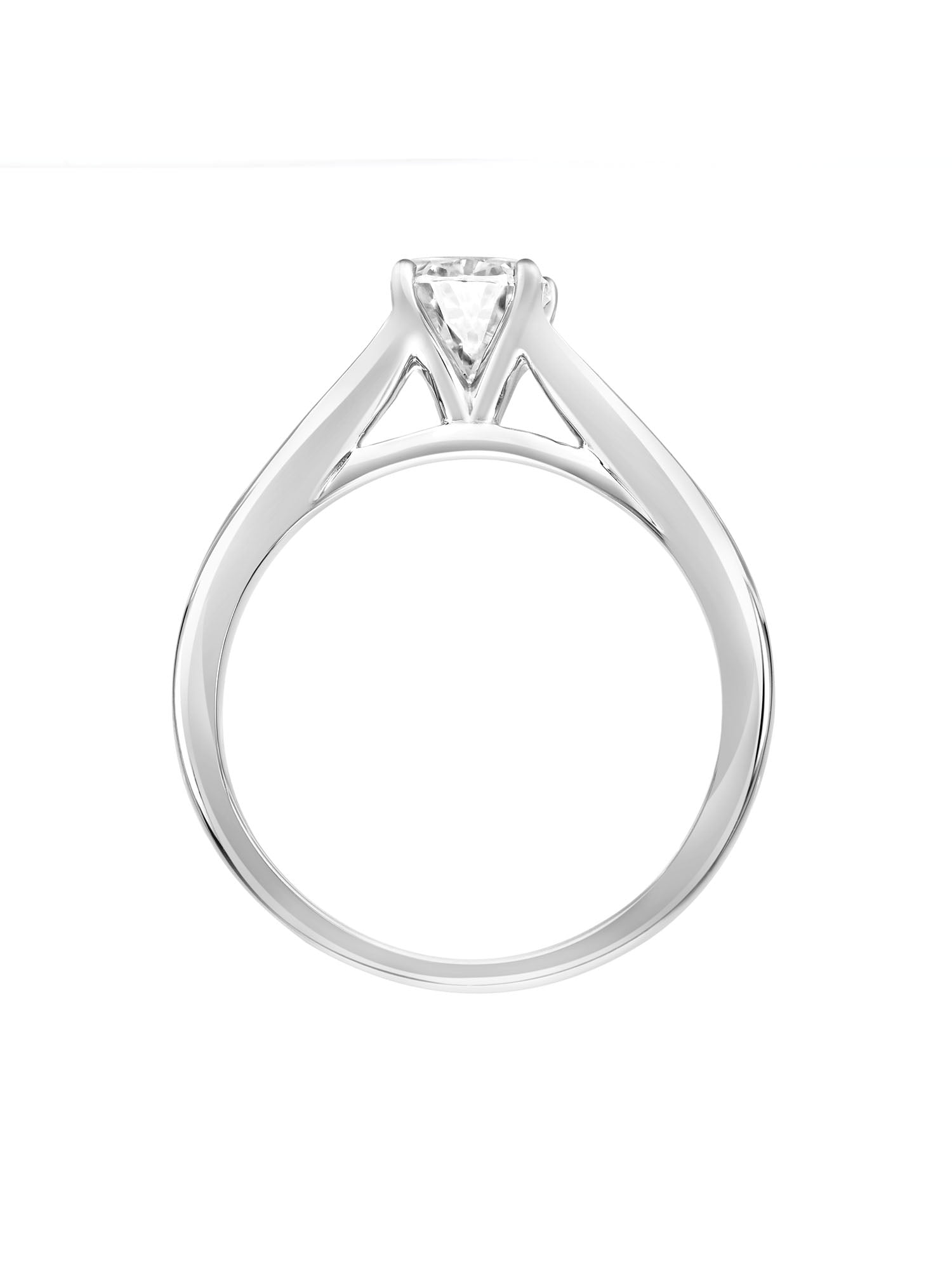 1.1 Carat DEW Pear-Cut Moissanite Sterling Silver Solitaire Engagement Ring