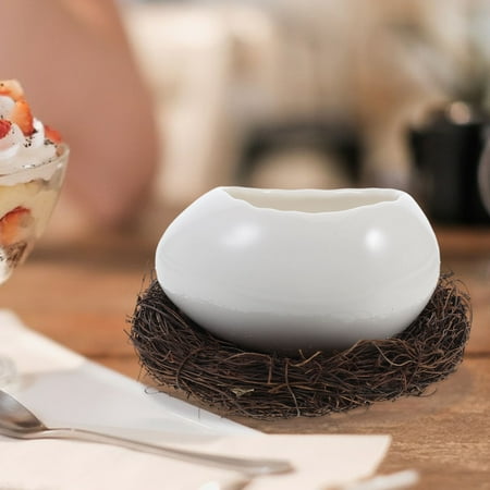 

WHAMVOX Assorted Color Ceramic Eggshell Shaped Serving Bowl for Desserts and Snacks Multiuse Home Decor 220ML