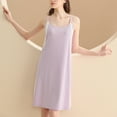 thumbnail image 2 of Defitshape Women's Sleeveless Nightgown Cotton Pajamas Dress Soft Comfy Modal Nightdress Summer Tank Knee-length Loungewear Light Purple Small, 2 of 4