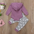 thumbnail image 5 of Douhoow Baby Long Sleeve Front Big Pocket Hoodie Romper Deer Pattern Elastic Band Pants 2PCS Set, 5 of 9