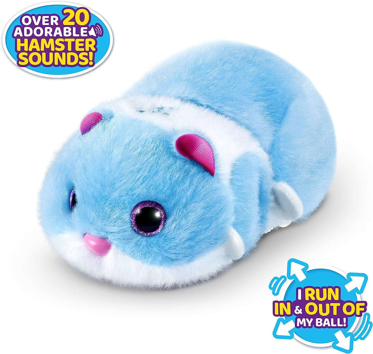 Pets Alive Hamster Mania BLUE Electronic Plush Pet [20+ Sounds, Interactive]