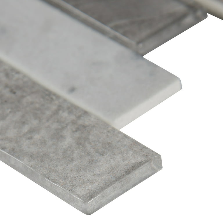 Tarvos Interlocking 11.81 in. x 11.81 in. x 6 mm Glass Mesh-Mounted Mosaic Tile (14.55 sq. ft. / case) Tarvos Interlocking 11.81 in. x 11.81 in. x 6 mm Glass Mesh-Mounted Mosaic Tile (14.55 sq. ft. / case)