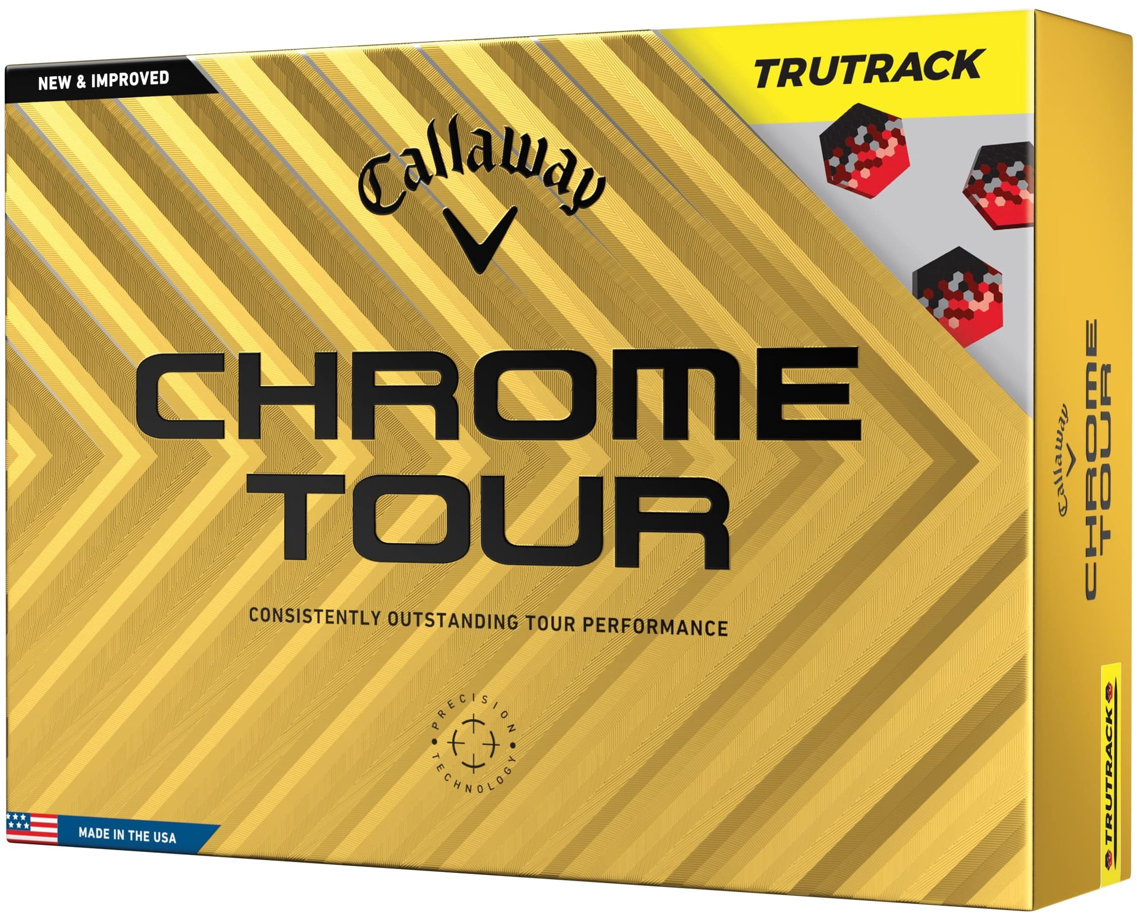 (2 pack) Callaway Chrome Tour TruTrack 2024 Golf Balls, 12pk