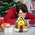 thumbnail image 3 of Lighting House Merry Christmas LED Light Snow House Home Decor  Window Ornament Gift, 3 of 7