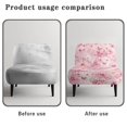 thumbnail image 6 of HELLHERO Butterfly and Floral Pattern Wear Resistant Armless Accent Chair Soft Cover with Easy Care, Anti-Wrinkle Armless Accent Chair Cover, 6 of 8