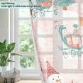 thumbnail image 4 of Yayeee Window Curtains Set of 2 for Living Room Light Filtering 63"x42", Pink Christmas Snowman, 4 of 7