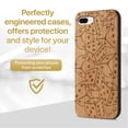 thumbnail image 2 of Case Yard Wooden Case Outside Soft TPU Silicone, Slim Fit Shockproof Wood Protective Phone Cover for Girls Boys Men and Women, Supports Wireless Charging Dices Falling Design case for iPhone-8-Plus, 2 of 7