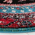 thumbnail image 3 of SAFAVIEH Vintage Hamadan Leone Oriental Area Rug, Turquoise/Black, 6'7" x 6'7" Round, 3 of 8