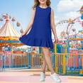 thumbnail image 6 of Mgmyaa Girls Tank Dresses Summer Sleeveless Swing Midi Dress Crew Neck Casual Beach Dress for 5-15 Years, 6 of 8