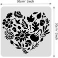 thumbnail image 2 of 1pc Autumn Fall Painting Stencils Reusable Maple Leaf Sunflower Harvest Drawing Template for Wall Wood 12x12inch, 2 of 8