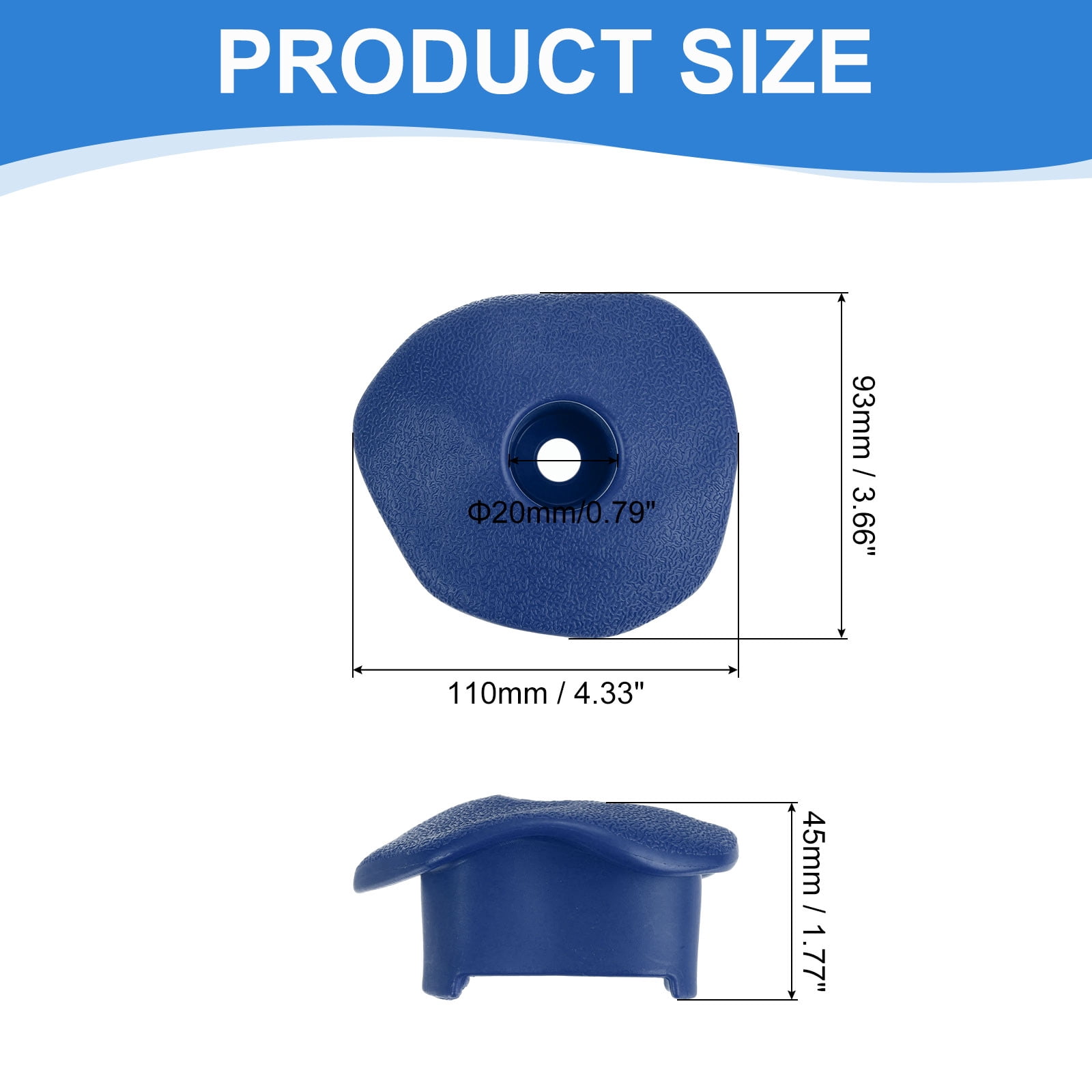 Rock Climbing Holds, 10 Pcs Climbing Rock Wall Grips with Single Holes for Playground Accessories, Blue-D