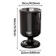 thumbnail image 5 of Cubo de basura con base alta, contenedor de basura multiusos de moda para el hogar. negro con tapa, 5 of 5