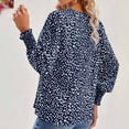 thumbnail image 5 of Patlollav Pntutb Womens Blouses,Ladies Loose Print V-Neck Long Sleeve Tops, 5 of 7