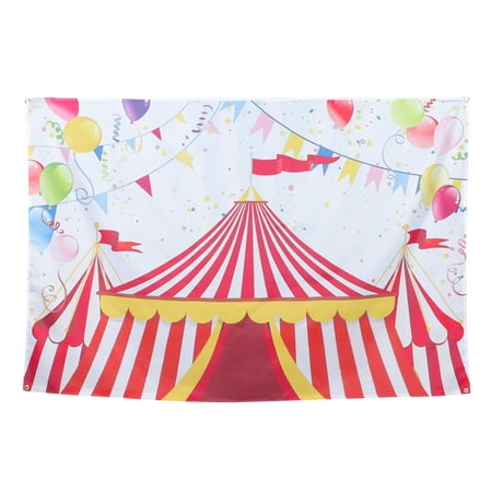 Image of FRCOLOR Circus Themed Party Background Cloth Carnival Party Backdrop Photo Props