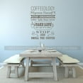 thumbnail image 4 of Kitchen Wall Decor Coffeeology Quote Expresso Yourself Decal Sticker Coffee Phrases 28x23-Inch Black, 4 of 6