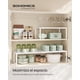 thumbnail image 2 of Juego de 2 Especieros, Extensibles, Organizador de Cocina, Estante de Cocina, Organizador de Armario, Metal, Encimera, Blanco Mate, 2 of 7