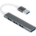 thumbnail image 1 of Hub USB 3.0 de 4 puertos, Hub de datos USB ultradelgado, extensión USB 3.0 de transferencia de datos de alta velocidad para Macbook, unidades flash USB, PC portátil, computadora portátil, H externo, 1 of 5