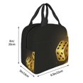 thumbnail image 3 of Honeii Golden Dice Print Lunch Bag Women, Lunch Box Lunch Bag for Women Adult Men, Small Leakproof Cute Lunch Tote Large Capacity Reusable, 3 of 8