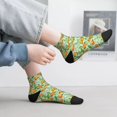 thumbnail image 2 of Fuzoiu Tangerine Print Adult Socks, Crew Moisture-wicking Socks, Unisex Cushion Crew Socks,Casual Sports Ankle Socks, 2 of 7