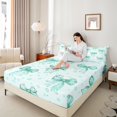 thumbnail image 4 of Manfei Kids Children Cartoon Bow-Tie Twin Sheet Sets 3pcs,Polka Dots Twin Fitted Sheet Microfiber,Dreamy Princess Breathable Flat Sheet,Breathable Home Decor, 4 of 7