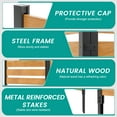 thumbnail image 5 of MOPHOTO Wood Fence Panels 38" W x 60" H Outdoor Fence Privacy Screen, Air Conditioner Fence Trash Can Fence Pool Equipment Enclosure Fence, Fence Panels for Outside with Metal Stakes, 1 Panels, 5 of 7