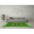 thumbnail image 3 of Ahgly Company Indoor Round Abstract Green Modern Area Rugs, 4' Round, 3 of 4