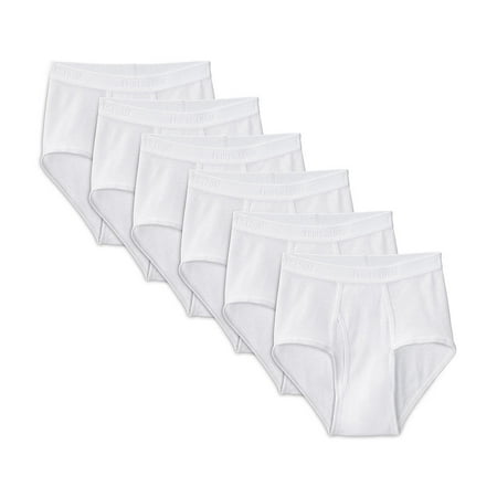 Fruit of the Loom Mens 6-pk. Solid White Cotton Briefs