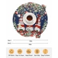 thumbnail image 6 of 15 Inch Round Placemats Set of 4, Navy Blue Christmas Non Slip Heat Insulation PP Table Mats, Gnomes Xmas Tree Poinsettia Eucalyptus Washable Place Mats for Kitchen Dining Party Table Decor, 6 of 7
