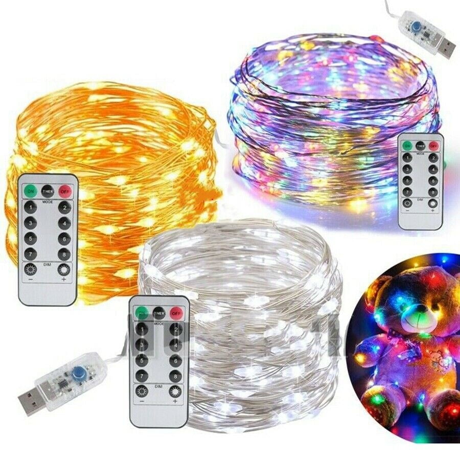 Fairy Lights Plug In String Lights for Bedroom Color Changing Lights ...