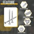 thumbnail image 3 of #4x3/4"  Deck Screws - 200Pack - Good for Decks, Fences, Frames, Farms, Outdoor Furniture - Carbon Steel Wood Screws W/ T10 Torx Star Drive Bit - Silver, 3 of 6