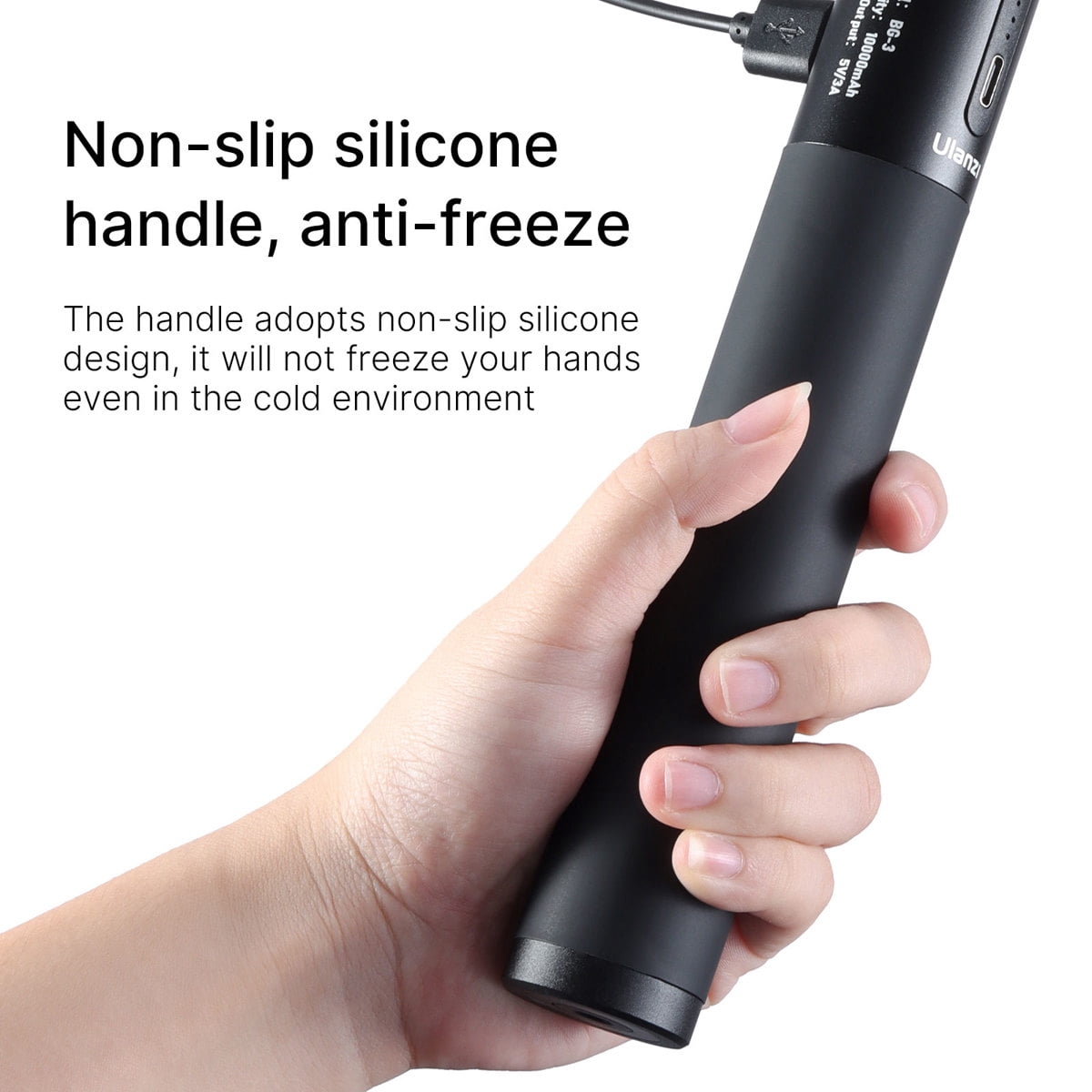 Ulanzi BG-3 10000mAh Power Bank Hand Grip with USB-A & Type-C Dual Charging Ports