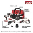 thumbnail image 3 of Kit combinado PORTER-CABLE PCCK617L6 20 V MÁX* con 6 herramientas y USB, 3 of 9