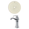 thumbnail image 1 of 16-in. W Round Bathroom Undermount Sink Set In Biscuit - Chrome Hardware AI-22852, 1 of 8