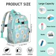thumbnail image 3 of Sunny Boho Daisy School Backpack for Student Lightweight Travel Backpack with Padded Shoulder Straps Chest Strap and Easy Grip Zipper Perfect for Daily Use, 3 of 6