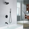 thumbnail image 4 of Sumerain Matte Black Rain Shower System Set with Waterfall Tub Spout, 4 of 16