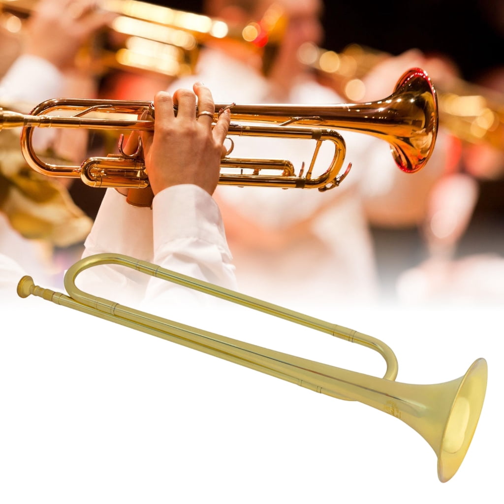 Miiottaa Light Weight Brass Trumpet Bb Flat Bugle with Mouthpiece For Long Practice