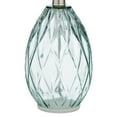 thumbnail image 6 of 360 Lighting Rita Modern Accent Table Lamps 14 3/4" High Set of 2 Blue Green Glass with Table Top Dimmers White Drum Shade for Bedroom Living Room, 6 of 9