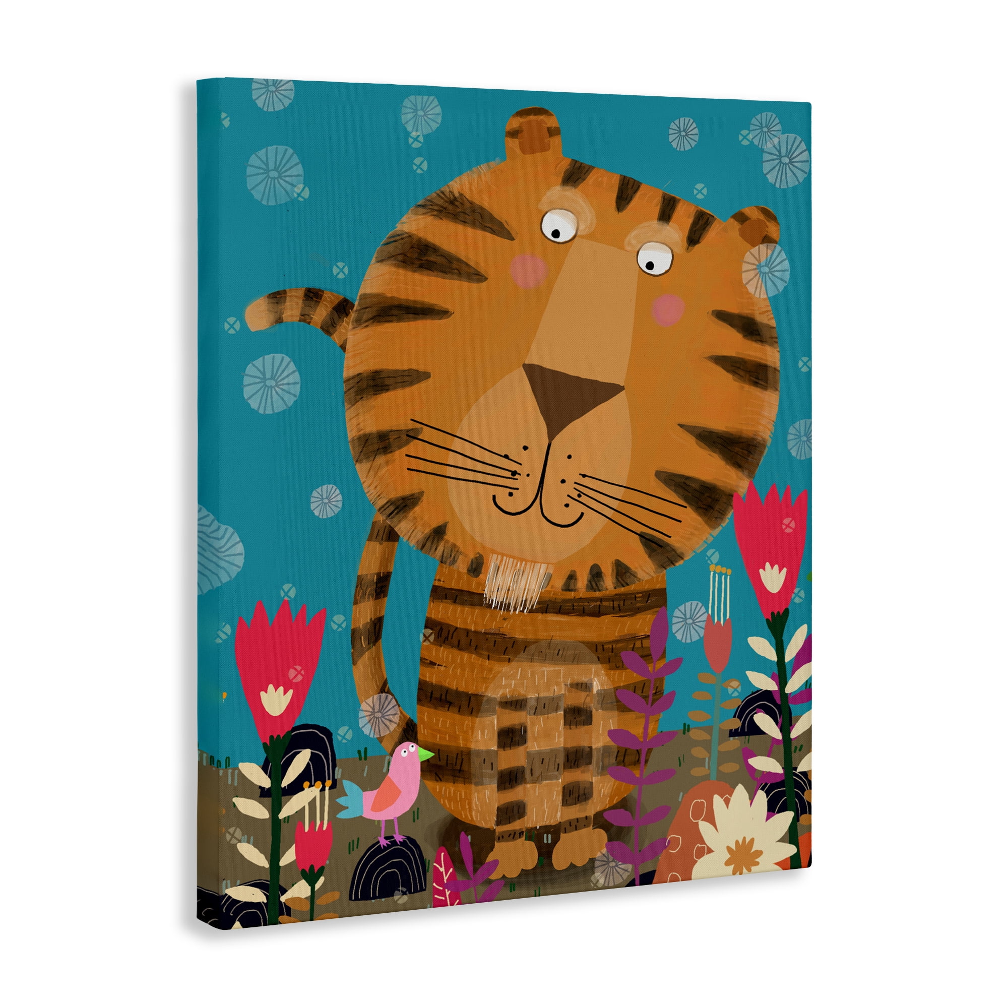 Stupell Industries Boho Tiger & Flowers Canvas Wall Art, design by Carla Daly