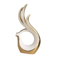 thumbnail image 5 of Esquirla Art Ceramic Statue Sculpture Unique Figurine Home Table Decoration Home Decor for Dining Room Office Porch Party Shelf White gold, 5 of 8