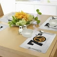 thumbnail image 4 of Ambesonne Hippie Place Mats Set of 4, 70's Peace Daisies, Standard Size, Black Marigold White, 4 of 6