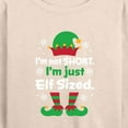 thumbnail image 3 of Instant Message - I'm Not Short Just Elf Sized Funny Christmas - Women's Lightweight French Terry Long Sleeve Shirt, 3 of 6