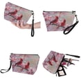 thumbnail image 2 of DISNIMO Cardinal Print Purses Set of 3 Peach Blossom Print Tote Handbag with Wristlet Wallet and Makeup Pouch Stylish Leather Hobo Bags for Daily Use, 2 of 4